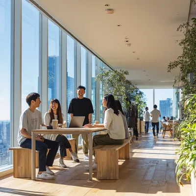 LinkPoint のオフィスで働くチーム